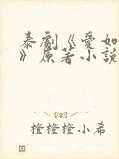 泰剧《爱如永昼》原著小说封面