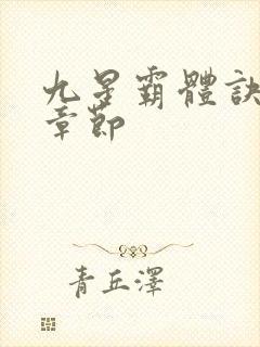 九星霸体诀全部章节