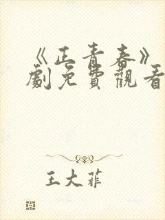 《正青春》电视剧免费观看全集完整