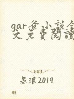 gar爸小说全文免费阅读最新章节