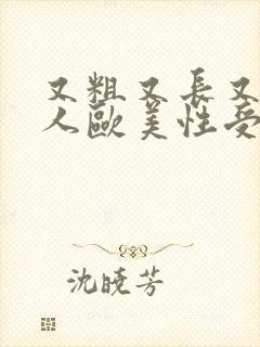 又粗又长又爽黑人欧美性受