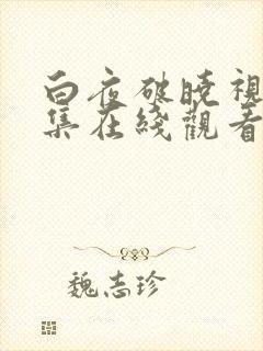 白夜破晓视剧全集在线观看免费