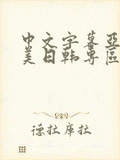 中文字幕亚洲欧美日韩专区