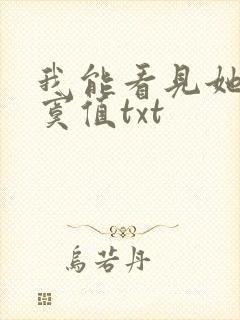 我能看见她的寂寞值txt