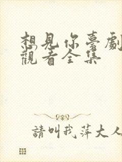 想见你台剧免费观看全集