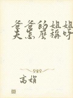 爸爸的姐姐的丈夫怎么称呼