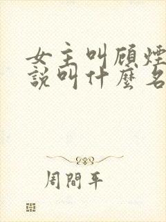 女主叫顾烟的小说叫什么名字封面