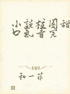 小说校园甜文一口气看完