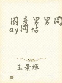 国产男男同性gay网站