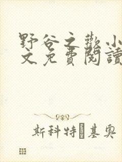 野谷之欢小说全文免费阅读