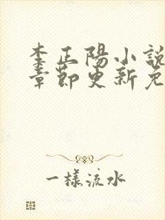 李正阳小说最新章节更新免费阅读