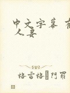 中文字幕 有码 人妻