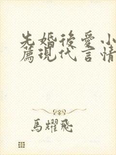 先婚后爱小说推荐现代言情