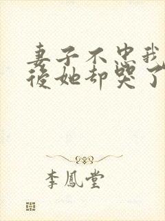 妻子不忠我成全后她却哭了小说