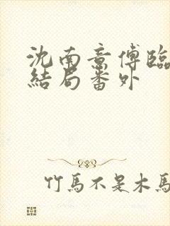 沈南意傅临洲大结局番外