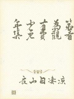 年少有为第10集免费观看电视剧最新章节