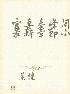 官妻秦峰周茜全最新章节小说