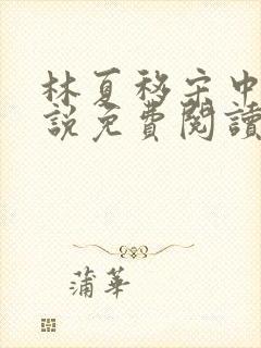 林夏移宋中铮小说免费阅读全文封面