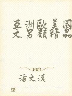 亚洲欧美国产中文另类精品