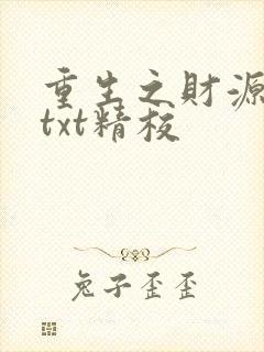 重生之财源滚滚txt精校