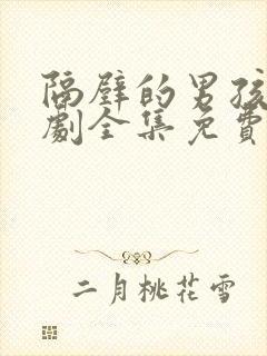 隔壁的男孩电视剧全集免费观看高清