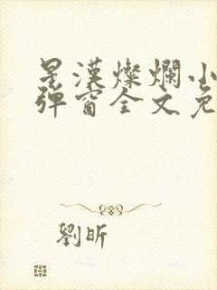 星汉灿烂小说无弹窗全文免费阅读