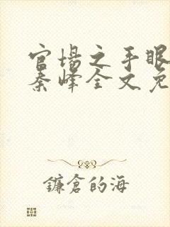 官场之手眼通天秦峰全文免费阅读