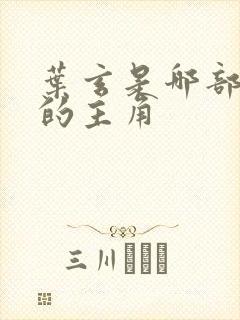 叶玄是哪部小说的主角