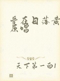 爱在日落黄昏时原唱