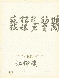 苏铭我的倾城老板娘免费阅读