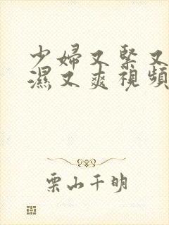 少妇又紧又深又湿又爽视频紫