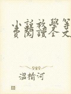 小说放学等我免费阅读全文