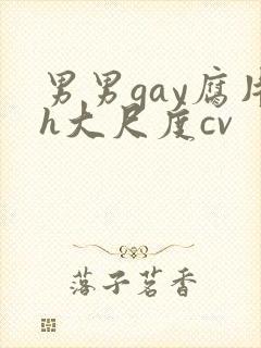 男男gay腐片h大尺度cv