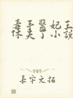 毒手医妃王爷被休夫了小说全文封面