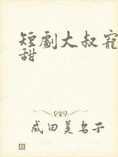 短剧大叔宠妻超甜封面
