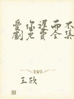 爱你迟而不晚短剧免费全集免费播放