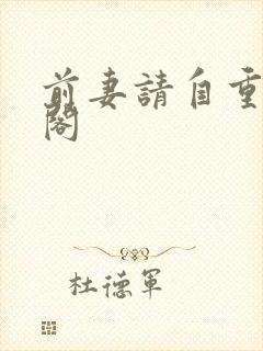 前妻请自重笔趣阁封面