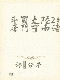 斗罗大陆2绝世唐门霍雨浩小说