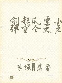 剑起风云小说无弹窗全文免费阅读