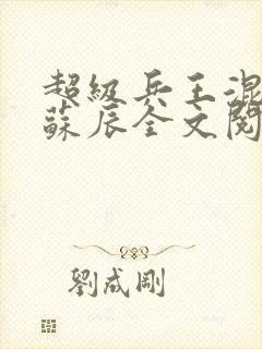 超级兵王混都市苏辰全文阅读