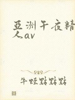 亚洲午夜精品成人av