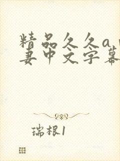 精品久久aⅴ人妻中文字幕封面