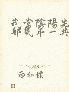 我当阴阳先生的那几年一共几部封面