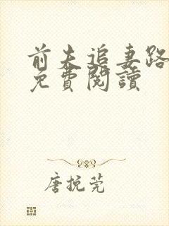 前夫追妻路漫漫免费阅读