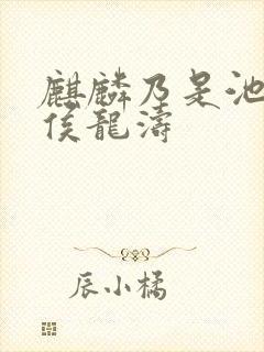 麒麟乃是池中物侯龙涛