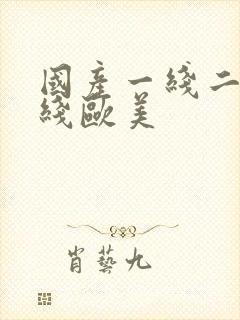 国产一线二线三线欧美