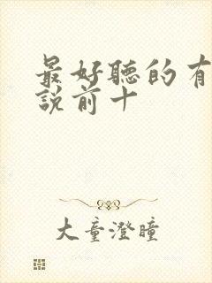 最好听的有声小说前十