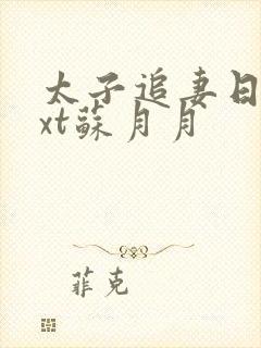 太子追妻日常txt苏月月封面