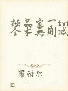 极品家丁txt全本无删减