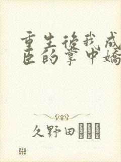 重生后我成了权臣的掌中娇小说全本免费阅读